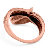 Snake Ring Oxidized Band Solid 925 Sterling Silver Thumb Ring (21mm)