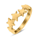 Stars Sideways Plain Ring Oxidized Band Solid 925 Sterling Silver