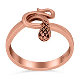 Snake Ring Oxidized Band Solid 925 Sterling Silver Thumb Ring (14mm)