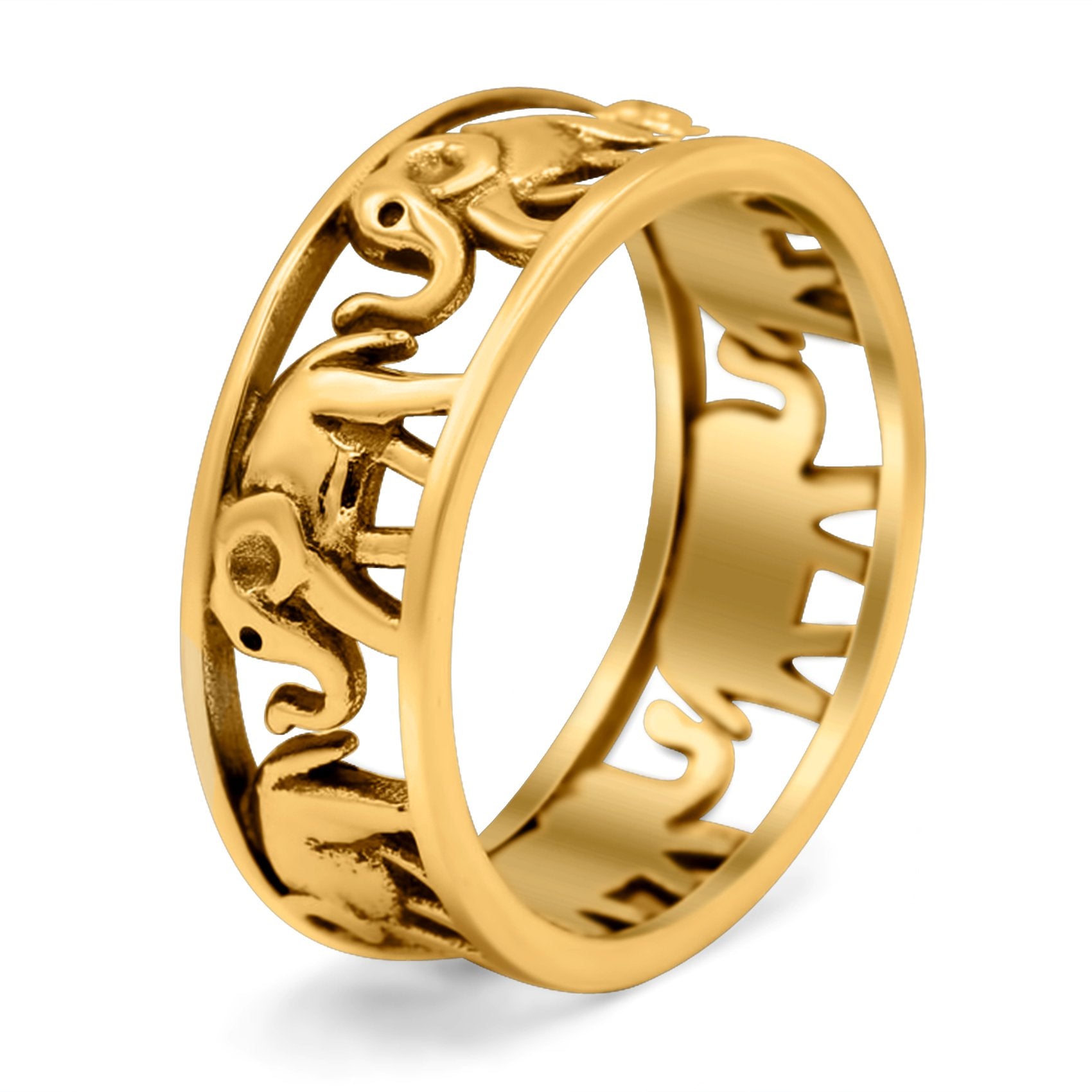 18k gold elephant hair ring - YouTube