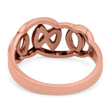 Celtic Ring Oxidized Band Solid 925 Sterling Silver (12mm)