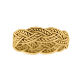 Rope Braided Ring Oxidized Band Solid 925 Sterling Silver Thumb Ring (6mm)