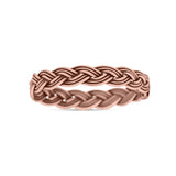 Rope Braided Ring Oxidized Band Solid 925 Sterling Silver Thumb Ring (3mm)