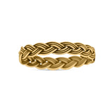Rope Braided Ring Oxidized Band Solid 925 Sterling Silver Thumb Ring (3mm)