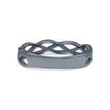 Celtic Band Braided New Trending Design Oxidized Solid 925 Sterling Silver Thumb Ring 4mm(0.15)
