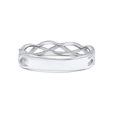 Celtic Band Braided New Trending Design Oxidized Solid 925 Sterling Silver Thumb Ring 4mm(0.15)