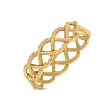 Braided Style Full Eternity Infinity Ring Oxidized Band Solid 925 Sterling Silver 7mm