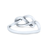 Plain Classical Celtic Love Knot Ring Oxidized Band Solid 925 Sterling Silver Thumb Ring (8mm)