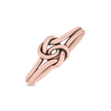 Intertwined Celtic Infinity Knot Heart Ring Oxidized Band Solid 925 Sterling Silver Thumb Ring 7mm