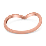 V Shape Ring Oxidized Band Solid 925 Sterling Silver Thumb Ring (7mm)