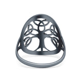 Generations Designer Celtic Tree Of Life Trending Oxidized Ring Band Solid 925 Sterling Silver Thumb Ring (19mm)