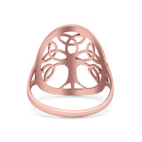 Generations New Design Celtic Tree Of Life Trending Oxidized Band Solid 925 Sterling Silver Thumb Ring 19mm