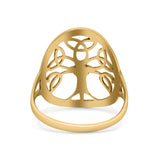 Generations Designer Celtic Tree Of Life Trending Oxidized Ring Band Solid 925 Sterling Silver Thumb Ring (19mm)