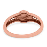 Smiling Sun Ring Oxidized Band Solid 925 Sterling Silver Thumb Ring (7mm)