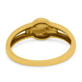 Smiling Sun Ring Oxidized Band Solid 925 Sterling Silver Thumb Ring (7mm)