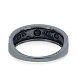 Oxidized Design Moon Sun Ring 925 Sterling Silver (6mm)