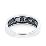 Oxidized Design Moon Sun Ring 925 Sterling Silver (6mm)