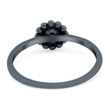 Bali Ring Oxidized Band Solid 925 Sterling Silver Thumb Ring (7mm)