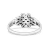 Celtic Knot Filigree Infinity Ring Oxidized Band Solid 925 Sterling Silver Thumb Ring (9mm)