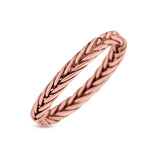 Multi Braided Unique Criss Cross Celtic Oxidized Band Thumb Ring (3mm)