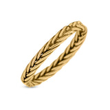 Multi Braided Unique Criss Cross Celtic Oxidized Band Thumb Ring (3mm)