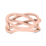 Infinity X Cross Weave Entangle Thumb Ring (9mm)