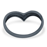 V Shape Band Oxidized Ring Solid 925 Sterling Silver Thumb Ring (7mm)