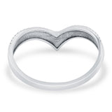 V Shape Band Oxidized Ring Solid 925 Sterling Silver Thumb Ring (7mm)