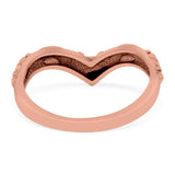V Shape Band Oxidized Ring Solid 925 Sterling Silver Thumb Ring (7mm)