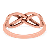 Infinity Band Oxidized Ring Solid 925 Sterling Silver (8mm)