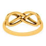 Infinity Band Oxidized Ring Solid 925 Sterling Silver (8mm)