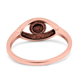 Eye Ring Oxidized Band Solid 925 Sterling Silver (8mm)