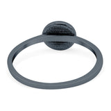 Cactus Ring Oxidized Band Solid 925 Sterling Silver Thumb Ring (7mm)
