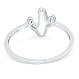 Cactus Ring Oxidized Band Solid 925 Sterling Silver Thumb Ring (9mm)