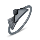 Minimalist Trendy Petite Dainty Snow Mountains Fashion Band Ring Solid 925 Sterling Silver Thumb Ring