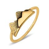 Minimalist Trendy Petite Dainty Snow Mountains Fashion Band Ring Solid 925 Sterling Silver Thumb Ring