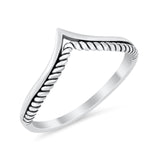 Midi Thumb Ring V Band Chevron Plain Heart Cable 925 Sterling Silver