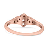 Classic Triquetra Endless Celtic Knot Modern Design Oxidized Band Thumb Ring (7mm)