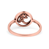 Om Sign Ring Oxidized Band Solid 925 Sterling Silver Thumb Ring (10mm)