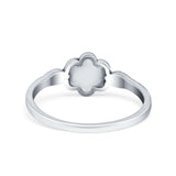 Bali Flower Oxidized Band Plain Ring 925 Sterling Silver