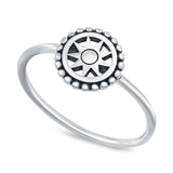 Compass Plain Ring Band 925 Sterling Silver