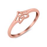 Celtic Triquetra Band Plain Ring 925 Sterling Silver