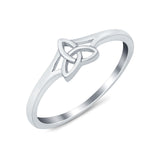Celtic Triquetra Band Plain Ring 925 Sterling Silver