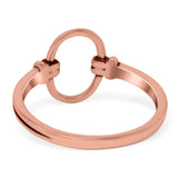 Oval Shape Oxidized Band Solid 925 Sterling Silver (12mm)