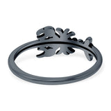 Lobster Band Oxidized Ring Solid 925 Sterling Silver Thumb Ring (6mm)