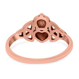 Celtic Claddagh Band Oxidized Ring Solid 925 Sterling Silver (9mm)