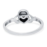 Claddagh Band Oxidized Ring Solid 925 Sterling Silver Thumb Ring (7mm)