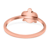 Turtle Band Oxidized Ring Solid 925 Sterling Silver Thumb Ring (8mm)