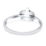 Turtle Band Oxidized Ring Solid 925 Sterling Silver Thumb Ring (8mm)
