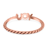 You Band Oxidized Ring Solid 925 Sterling Silver Thumb Ring (3.5mm)